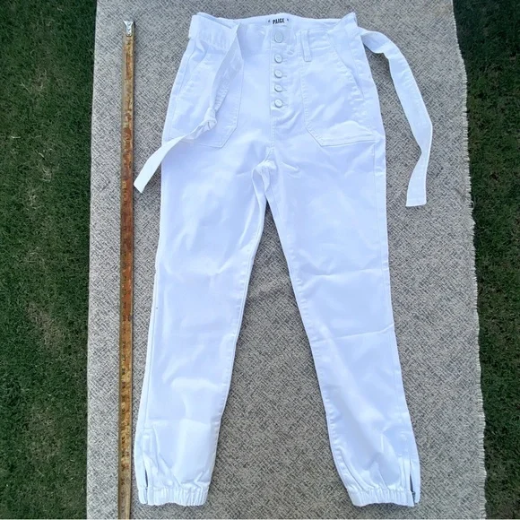 NWOT Paige Mayslie Belted Denim Jogger Pants size 26 2 - Picture 2 of 14